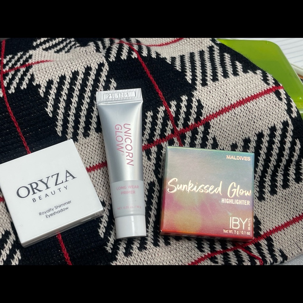 Set of 3.  Unicorn Glow, SUN KISSED GLOW HIGHLIGHTER AND & oryx’s eyeshadow.